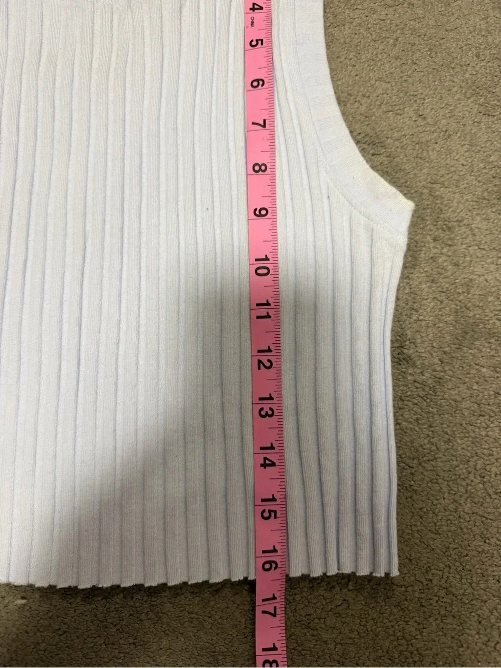 aerie Pale Blue Ribbed Crop Tank - Picture 5 of 6